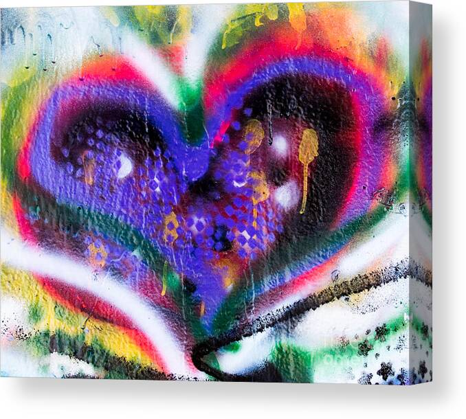 Art Canvas Print featuring the photograph Graffiti Heart by Phil Spitze