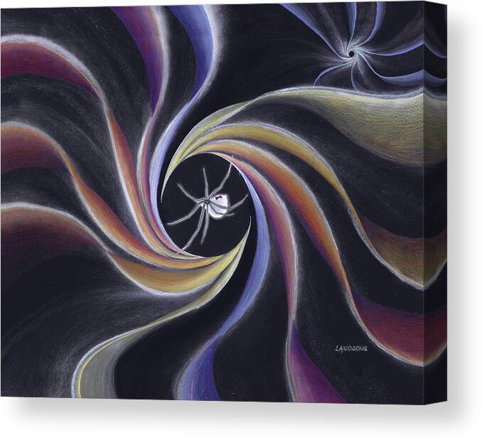 Nature Canvas Print featuring the painting Grandmother Spider Weaving the Universe by Robin Aisha Landsong