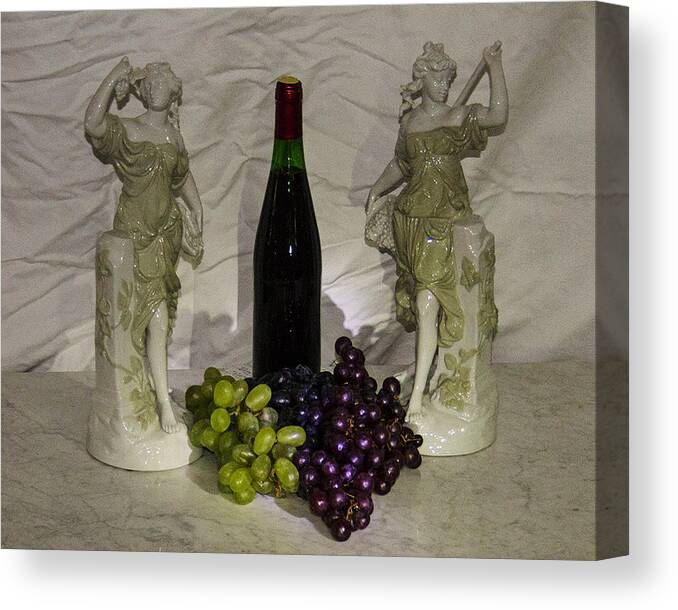 Gray Canvas Print featuring the photograph Grapes by Suanne Forster
