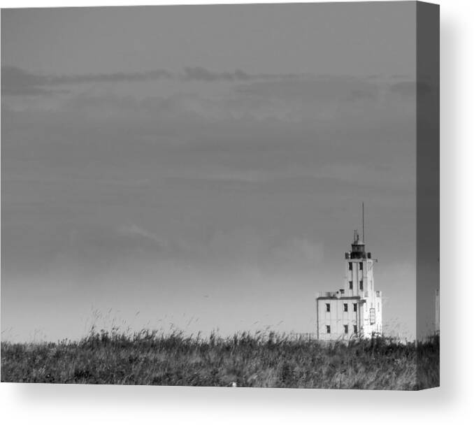  Canvas Print featuring the photograph Gray Harbor in Wisconsin by Kimberly Woyak