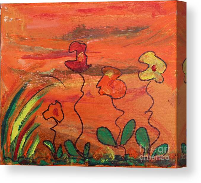 Happy Day Canvas Print featuring the painting Happy Day by Sarahleah Hankes