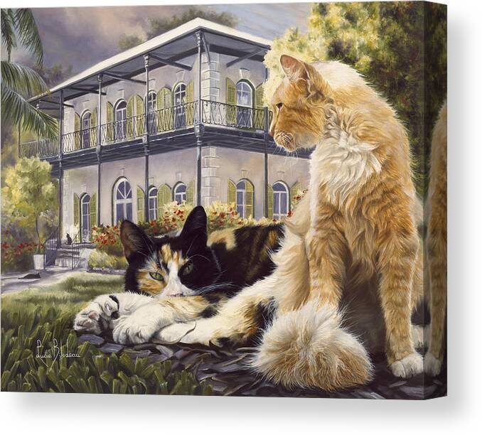 Hemingway Canvas Print featuring the painting Hemingway House by Lucie Bilodeau