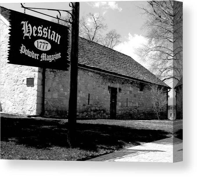 Hessian Canvas Print featuring the photograph Hessian Powder Magazine by Jean Macaluso