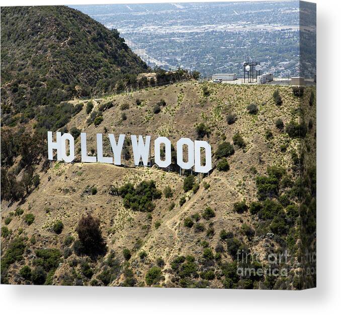 Hollywood Canvas Print featuring the painting Hollywood Sign by Mindy Sommers