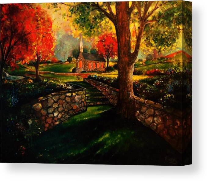 Landscape Canvas Print featuring the painting Home Is Home by Emery Franklin