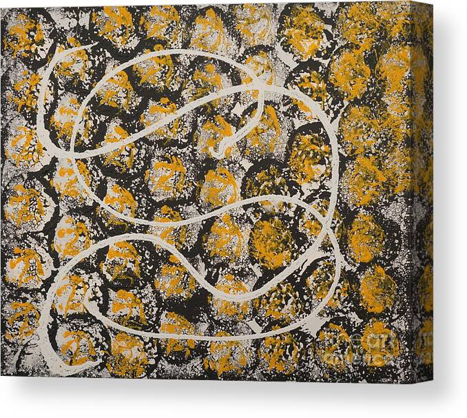 Abstract Canvas Print featuring the painting HoneyComb by Jimmy Clark