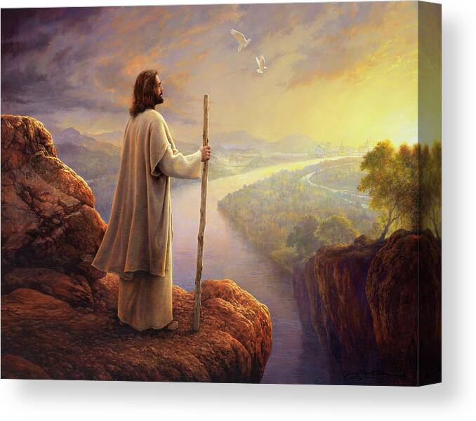 Jesus Canvas Print featuring the painting Hope on the Horizon by Greg Olsen