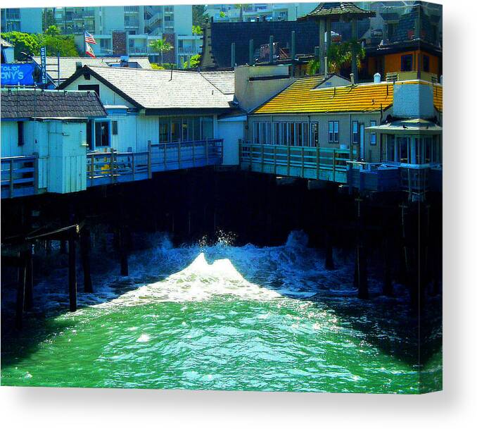 Pier Canvas Print featuring the photograph Horseshoe Pier by Val Jolley