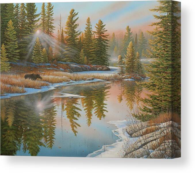 Canadian Art Canvas Print featuring the painting In the Spotlight by Jake Vandenbrink