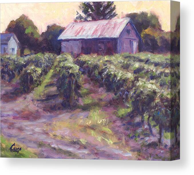 Nature Canvas Print featuring the painting In Wine Country by Michael Camp