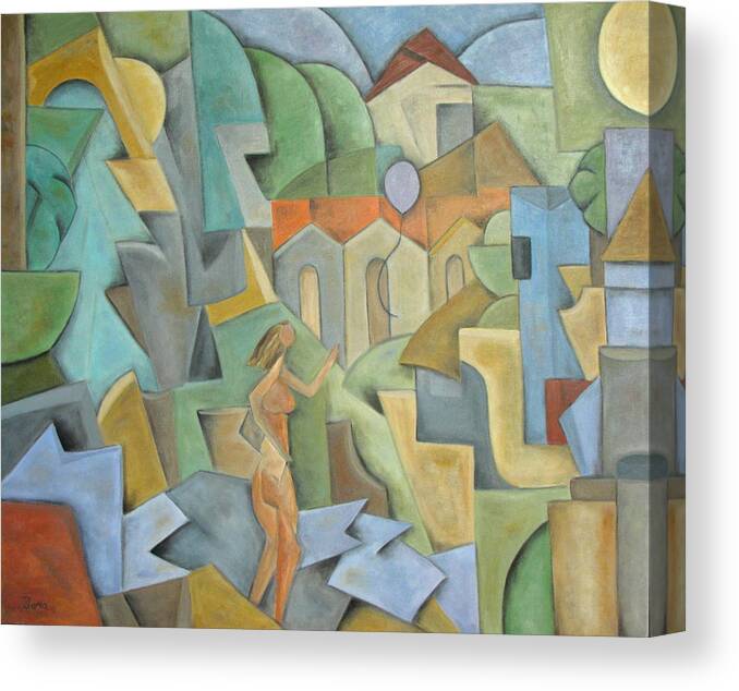 Cubism Canvas Print featuring the painting Inception by Trish Toro