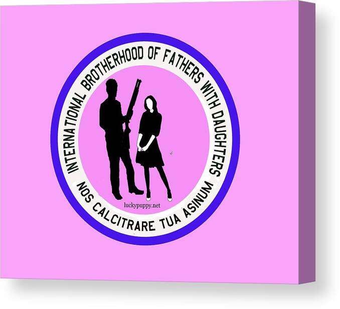 Parenting Canvas Print featuring the digital art International Brotherhood of Fathers with Daughters by Walter Chamberlain