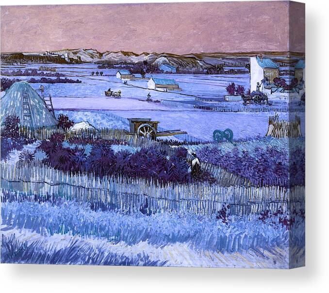 Post Modern Art Canvas Print featuring the digital art Inv Blend 18 van Gogh by David Bridburg