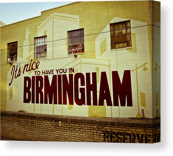 Birmingham Canvas Print featuring the photograph It's Nice ... by Just Birmingham