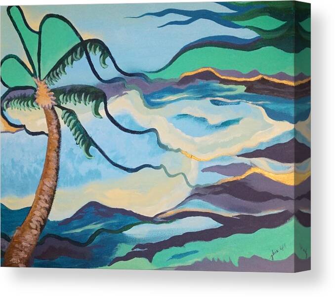 Jamaica Canvas Print featuring the painting Jamaican Sea Breeze by Jan Steinle