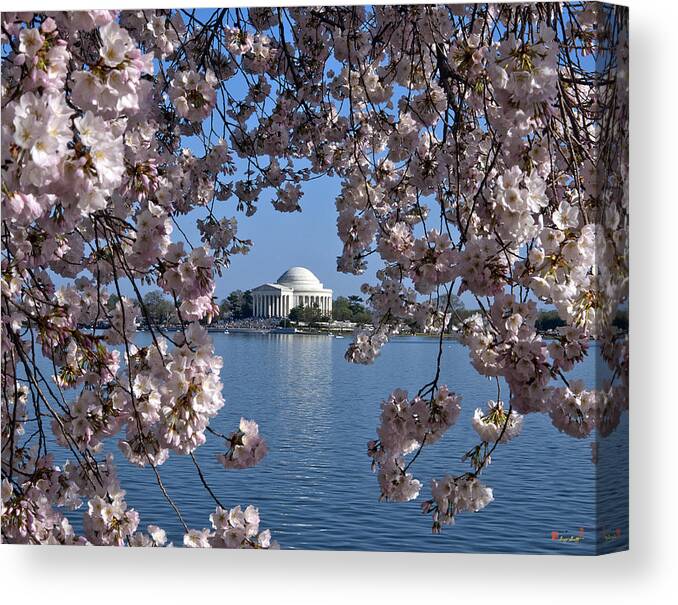 Washington D.c. Canvas Print featuring the photograph Jefferson Memorial on the Tidal Basin DS051 by Gerry Gantt