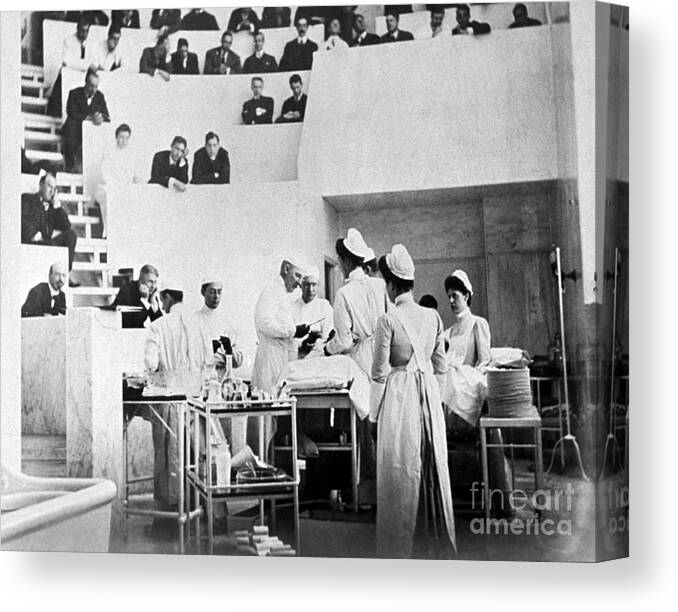 Medical Canvas Print featuring the photograph John Hopkins Operating Theater, 19031904 by Science Source