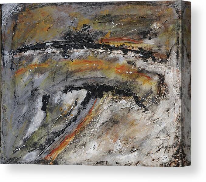 Abstract Canvas Print featuring the painting Journey by Jim Benest