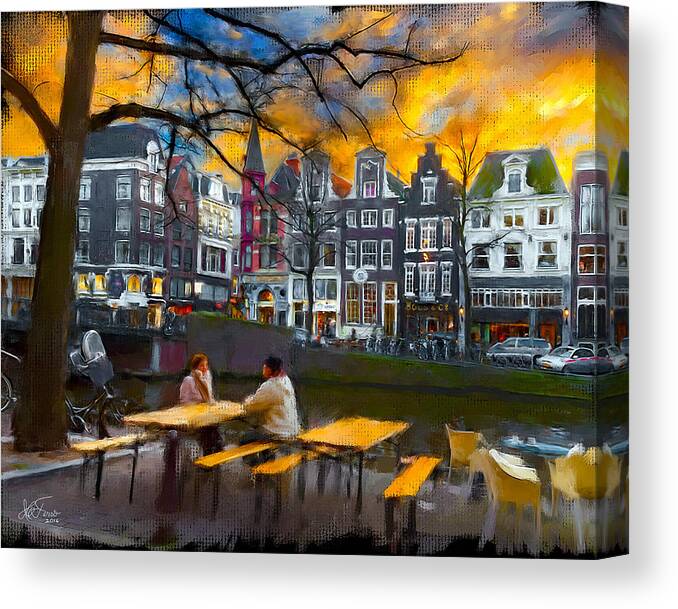 Holland Amsterdam Canvas Print featuring the photograph Kaizersgracht 451. Amsterdam by Juan Carlos Ferro Duque