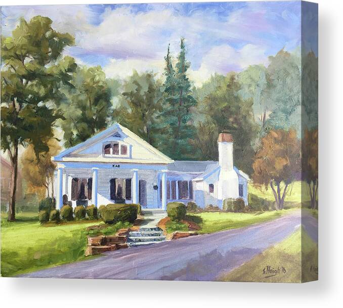 Kappa Alpha Theta Sorority House Canvas Print featuring the painting Kappa Alpha Theta Sorority House, Denison University by Steve Haigh