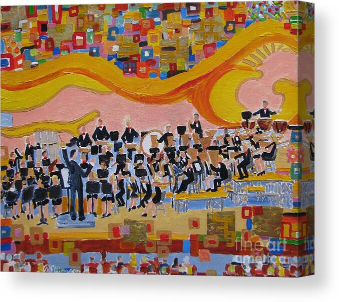 Band Canvas Print featuring the painting Klimt's Band by Rodger Ellingson