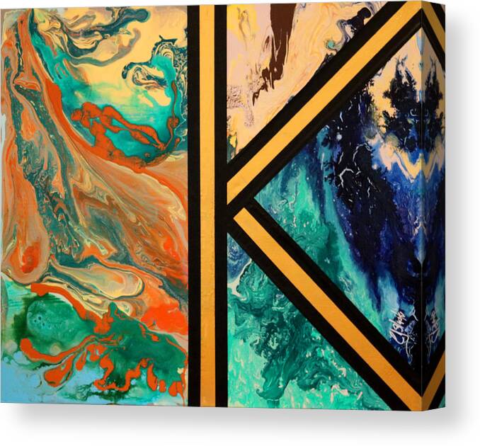 Abstract Canvas Print featuring the painting Kristin's Delight by Carole Sluski