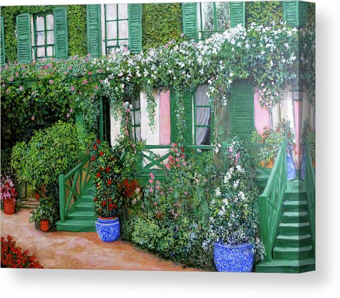 Monet Canvas Print featuring the painting La Maison de Claude Monet by Tom Roderick