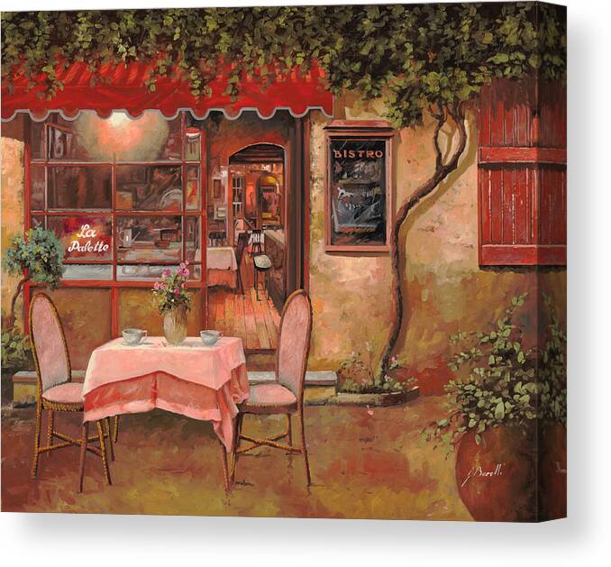 Caffe Canvas Print featuring the painting La Palette by Guido Borelli