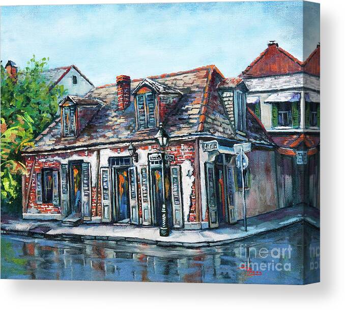 New Orleans Art Canvas Print featuring the painting Lafitte's Blacksmith Shop by Dianne Parks