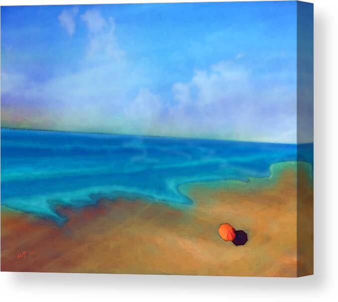 Beach Canvas Print featuring the painting Land's End by Amy Shaw