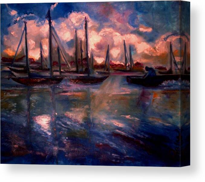 Cape Cod Canvas Print featuring the painting Late May at Cape Cod by Helena Bebirian