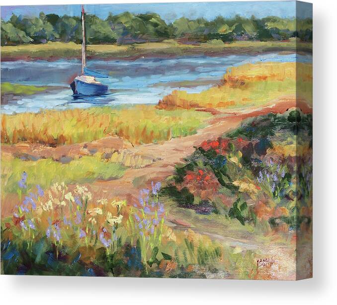 Cape Cod Canvas Print featuring the painting Late Summer Colors by Barbara Hageman