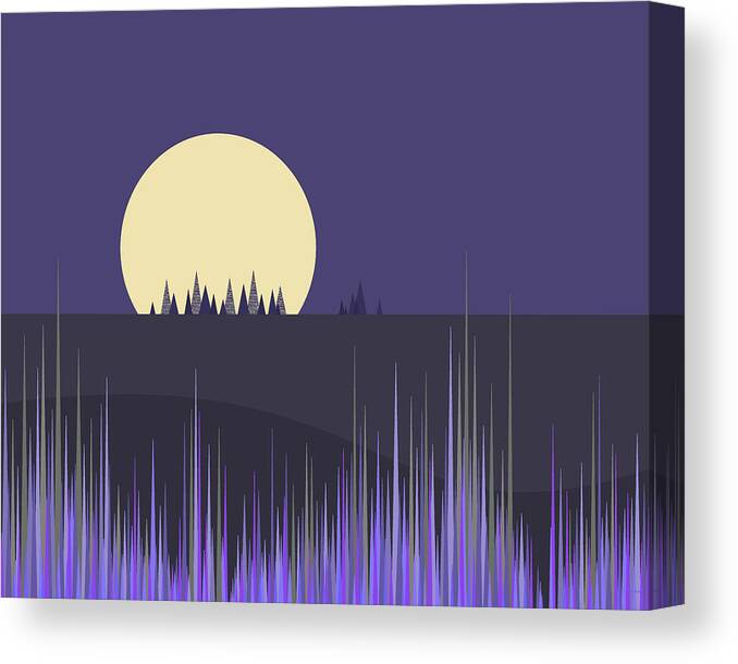 Lavender Twilight Canvas Print featuring the digital art Lavender Twilight by Val Arie