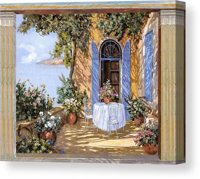 Blue Door Canvas Print featuring the painting Le Porte Blu by Guido Borelli