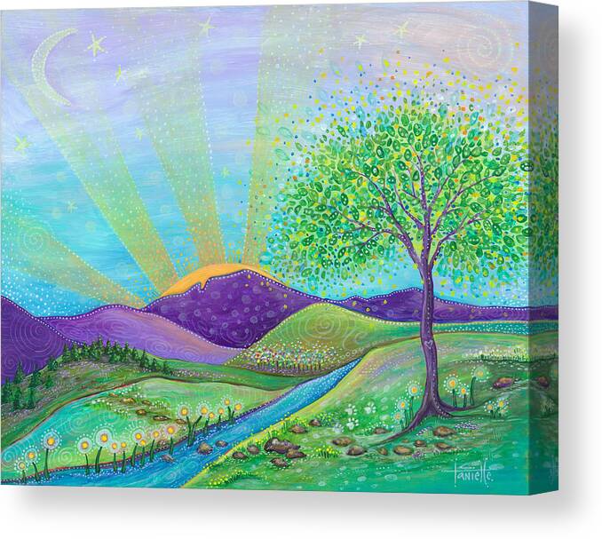 Life And Love Canvas Print featuring the painting Love and Life by Tanielle Childers