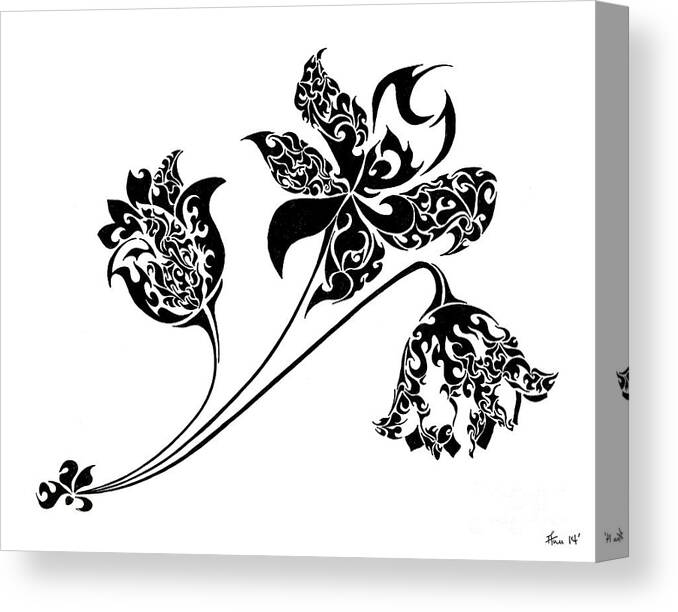 Doodle Canvas Print featuring the painting Life Cycle by Anushree Santhosh