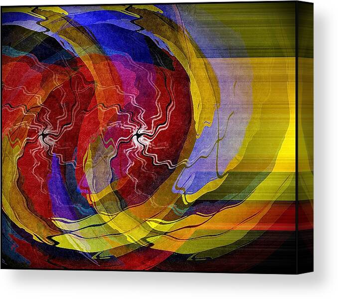 Digital Canvas Print featuring the digital art Lightning Bolt by Terry Mulligan