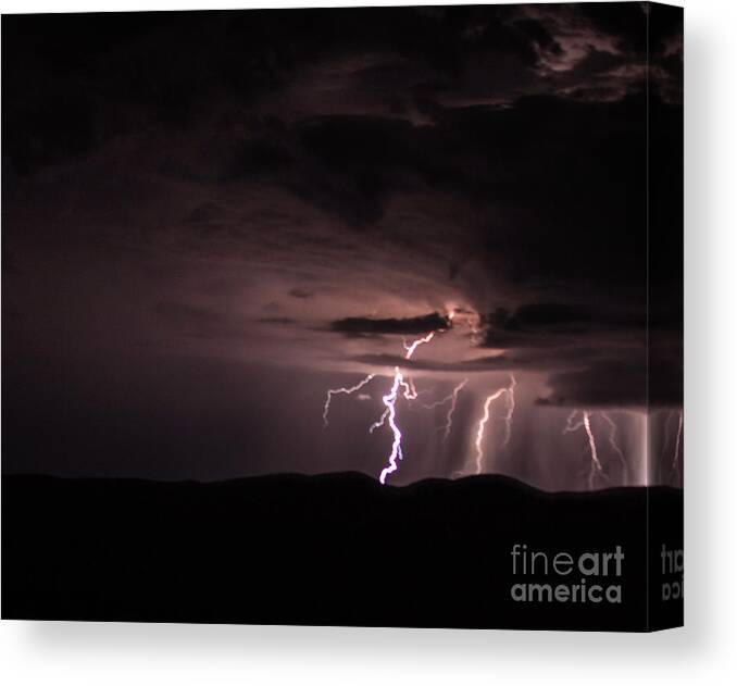 Lightning Canvas Print featuring the photograph Lightning by Mark Jackson