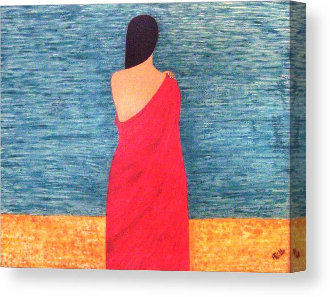 Looking Canvas Print featuring the painting Looking For You by Anneliese Fritts
