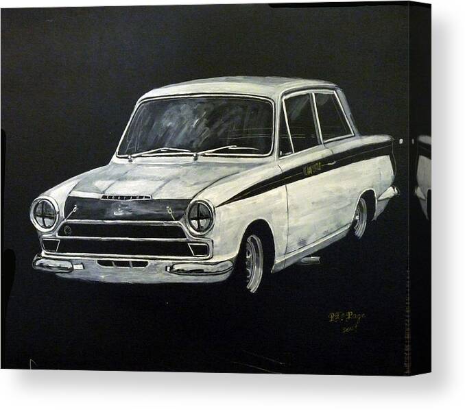 Lotus Cortina Canvas Print featuring the painting Lotus Cortina by Richard Le Page