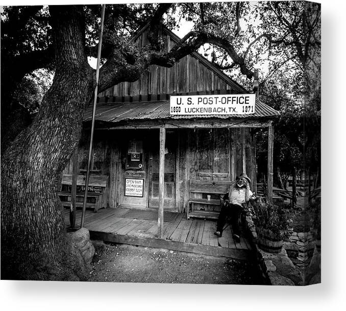 Country Canvas Print featuring the photograph Luckenbach Texas by David Morefield