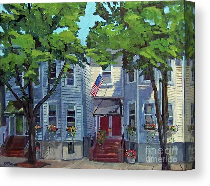 South Boston Canvas Print featuring the painting M st Afternoon by Deb Putnam