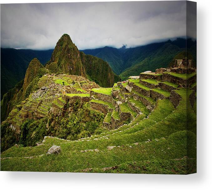 Fine Art Canvas Print featuring the photograph Machu Picchu by Ray Kent