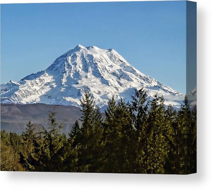 Mount Rainier Canvas Print featuring the photograph Majestic by Kelley King