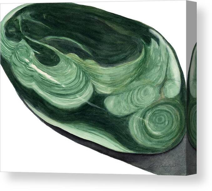 Cory Calantropio Canvas Print featuring the painting Malachite1 by Cory Calantropio