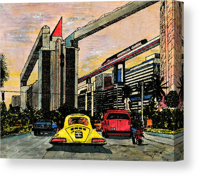 Miami Canvas Print featuring the mixed media Mb2210 by Jorge Delara