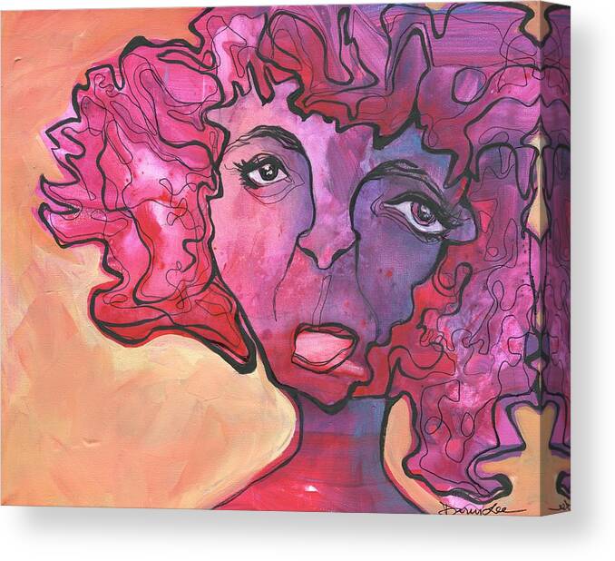 Portrait Canvas Print featuring the painting Melting Point by Darcy Lee Saxton