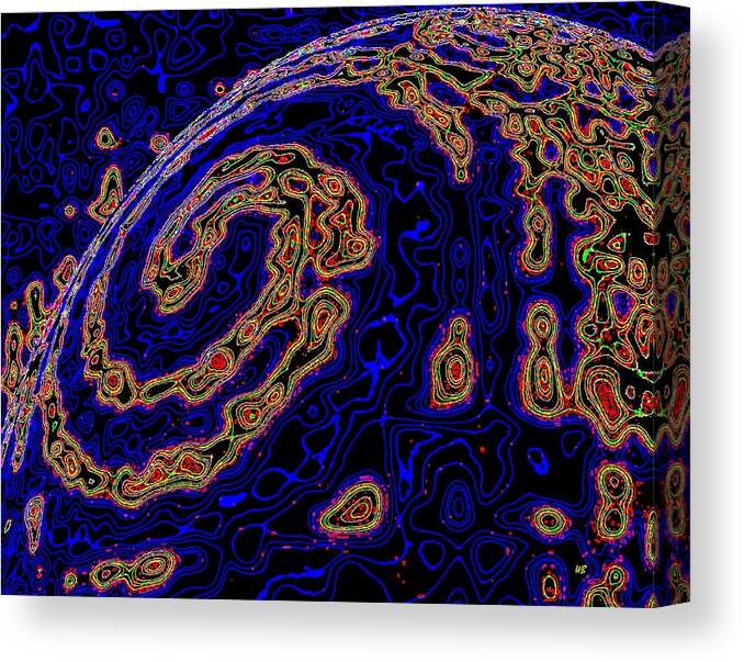 Micro Planet Canvas Print featuring the digital art Micro Planet by Will Borden