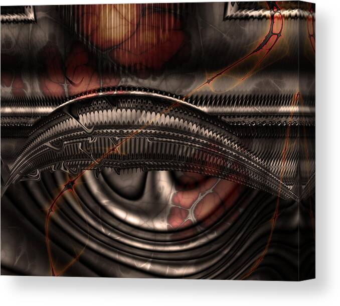 Vic Eberly Canvas Print featuring the digital art Migraine by Vic Eberly
