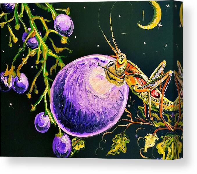 Grape Canvas Print featuring the painting Mine by Alexandria Weaselwise Busen